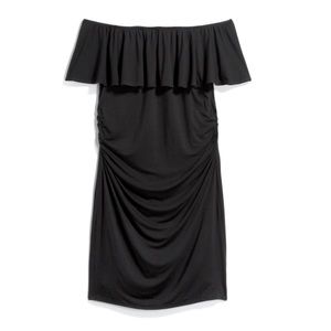 Lux & Co. Alysha maternity on/off shoulder dress